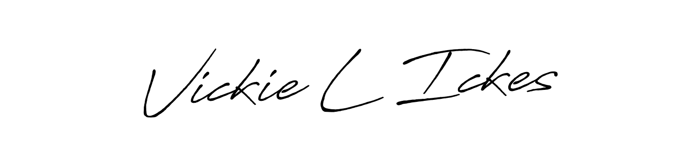 Make a beautiful signature design for name Vickie L Ickes. Use this online signature maker to create a handwritten signature for free. Vickie L Ickes signature style 7 images and pictures png