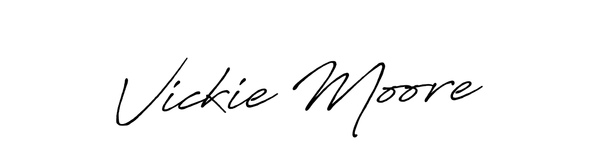 You should practise on your own different ways (Antro_Vectra_Bolder) to write your name (Vickie Moore) in signature. don't let someone else do it for you. Vickie Moore signature style 7 images and pictures png