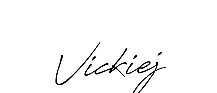 It looks lik you need a new signature style for name Vickiej. Design unique handwritten (Antro_Vectra_Bolder) signature with our free signature maker in just a few clicks. Vickiej signature style 7 images and pictures png