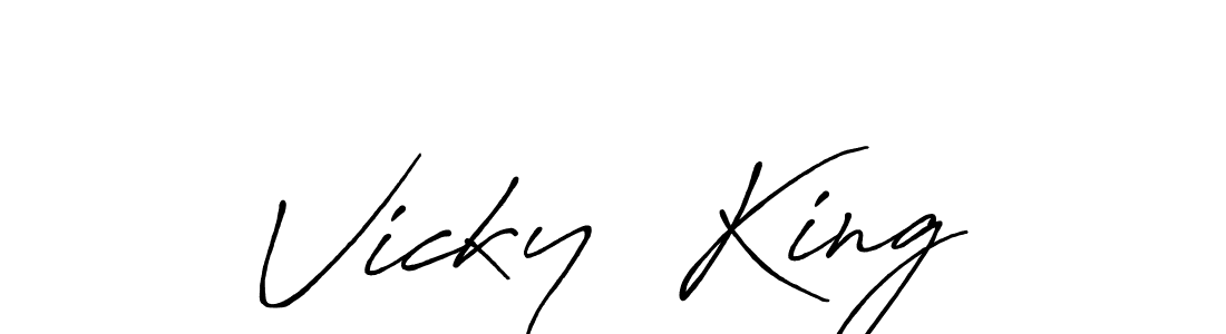 You can use this online signature creator to create a handwritten signature for the name Vicky  King. This is the best online autograph maker. Vicky  King signature style 7 images and pictures png