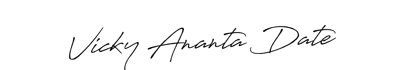 if you are searching for the best signature style for your name Vicky Ananta Date. so please give up your signature search. here we have designed multiple signature styles  using Antro_Vectra_Bolder. Vicky Ananta Date signature style 7 images and pictures png
