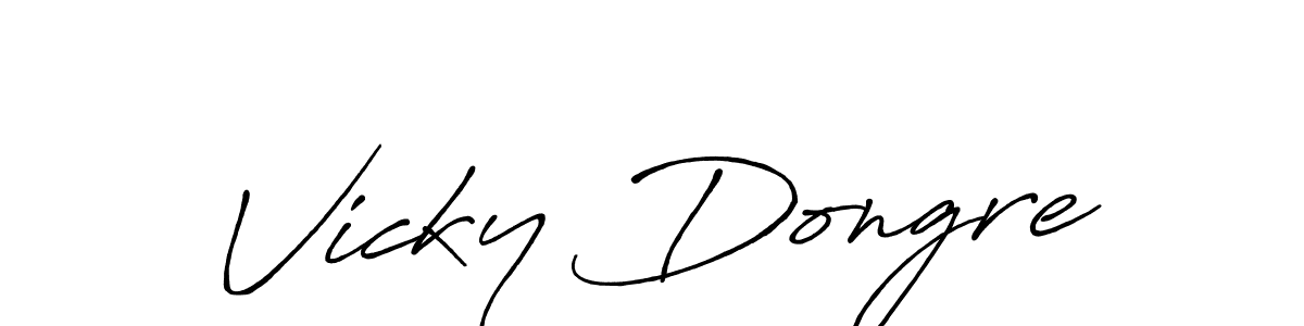 Antro_Vectra_Bolder is a professional signature style that is perfect for those who want to add a touch of class to their signature. It is also a great choice for those who want to make their signature more unique. Get Vicky Dongre name to fancy signature for free. Vicky Dongre signature style 7 images and pictures png