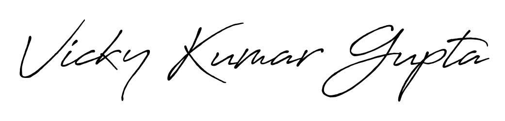You can use this online signature creator to create a handwritten signature for the name Vicky Kumar Gupta. This is the best online autograph maker. Vicky Kumar Gupta signature style 7 images and pictures png