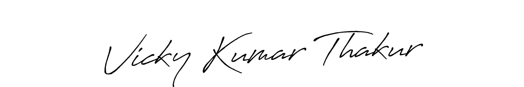 How to make Vicky Kumar Thakur signature? Antro_Vectra_Bolder is a professional autograph style. Create handwritten signature for Vicky Kumar Thakur name. Vicky Kumar Thakur signature style 7 images and pictures png