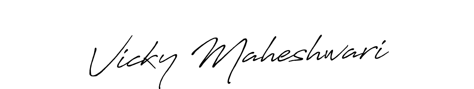 The best way (Antro_Vectra_Bolder) to make a short signature is to pick only two or three words in your name. The name Vicky Maheshwari include a total of six letters. For converting this name. Vicky Maheshwari signature style 7 images and pictures png