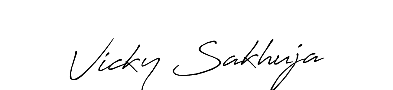 if you are searching for the best signature style for your name Vicky Sakhuja. so please give up your signature search. here we have designed multiple signature styles  using Antro_Vectra_Bolder. Vicky Sakhuja signature style 7 images and pictures png