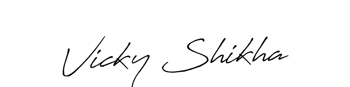 Make a short Vicky Shikha signature style. Manage your documents anywhere anytime using Antro_Vectra_Bolder. Create and add eSignatures, submit forms, share and send files easily. Vicky Shikha signature style 7 images and pictures png