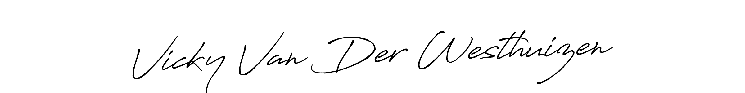 Design your own signature with our free online signature maker. With this signature software, you can create a handwritten (Antro_Vectra_Bolder) signature for name Vicky Van Der Westhuizen. Vicky Van Der Westhuizen signature style 7 images and pictures png