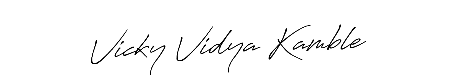 Make a beautiful signature design for name Vicky Vidya Kamble. Use this online signature maker to create a handwritten signature for free. Vicky Vidya Kamble signature style 7 images and pictures png