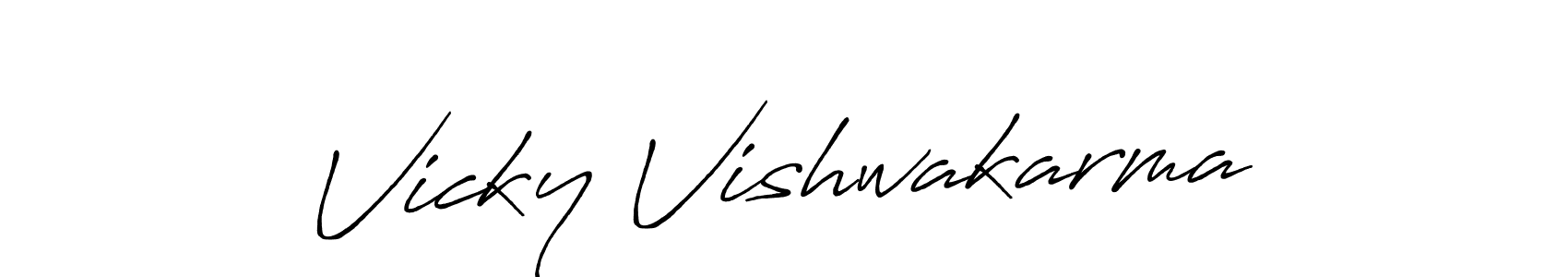 The best way (Antro_Vectra_Bolder) to make a short signature is to pick only two or three words in your name. The name Vicky Vishwakarma include a total of six letters. For converting this name. Vicky Vishwakarma signature style 7 images and pictures png