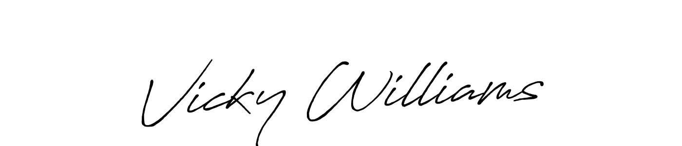 Make a beautiful signature design for name Vicky Williams. Use this online signature maker to create a handwritten signature for free. Vicky Williams signature style 7 images and pictures png