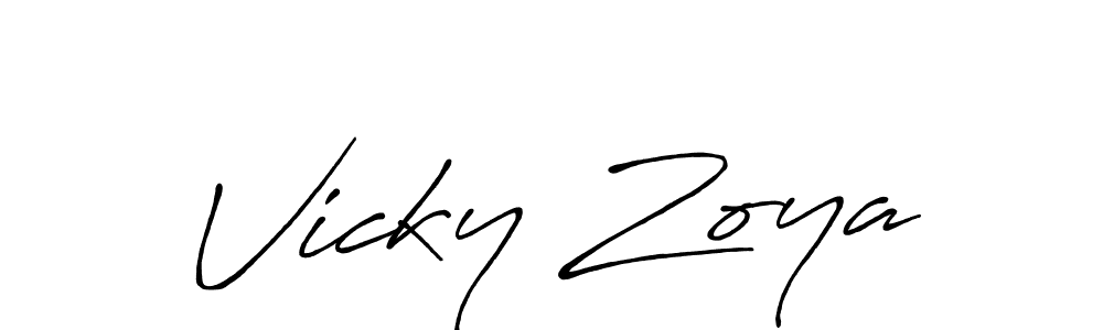 Similarly Antro_Vectra_Bolder is the best handwritten signature design. Signature creator online .You can use it as an online autograph creator for name Vicky Zoya. Vicky Zoya signature style 7 images and pictures png
