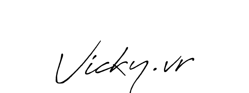Create a beautiful signature design for name Vicky.vr. With this signature (Antro_Vectra_Bolder) fonts, you can make a handwritten signature for free. Vicky.vr signature style 7 images and pictures png