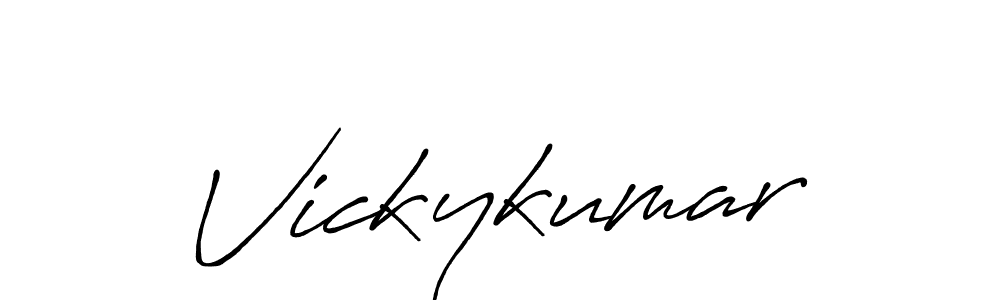 Also we have Vickykumar name is the best signature style. Create professional handwritten signature collection using Antro_Vectra_Bolder autograph style. Vickykumar signature style 7 images and pictures png