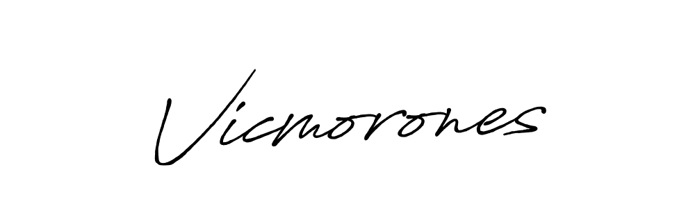 How to make Vicmorones signature? Antro_Vectra_Bolder is a professional autograph style. Create handwritten signature for Vicmorones name. Vicmorones signature style 7 images and pictures png