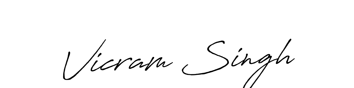 Also You can easily find your signature by using the search form. We will create Vicram Singh name handwritten signature images for you free of cost using Antro_Vectra_Bolder sign style. Vicram Singh signature style 7 images and pictures png