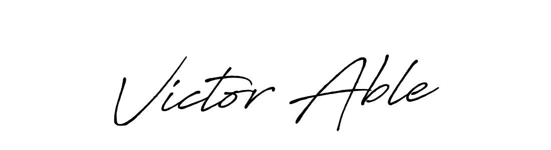 It looks lik you need a new signature style for name Victor Able. Design unique handwritten (Antro_Vectra_Bolder) signature with our free signature maker in just a few clicks. Victor Able signature style 7 images and pictures png