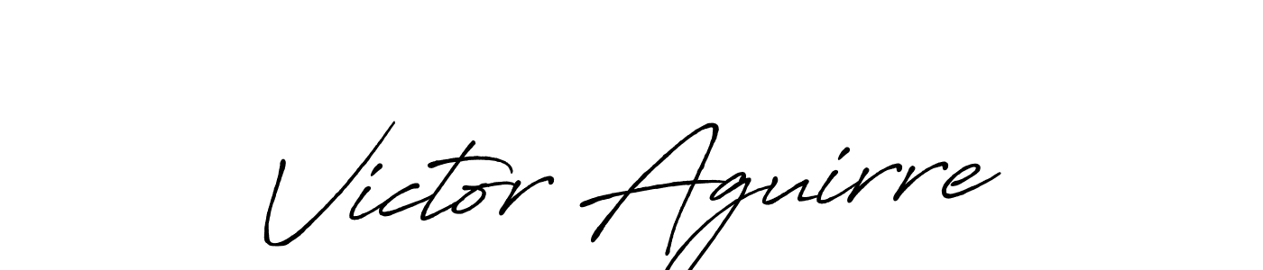 Design your own signature with our free online signature maker. With this signature software, you can create a handwritten (Antro_Vectra_Bolder) signature for name Victor Aguirre. Victor Aguirre signature style 7 images and pictures png