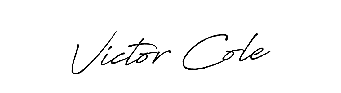 How to make Victor Cole name signature. Use Antro_Vectra_Bolder style for creating short signs online. This is the latest handwritten sign. Victor Cole signature style 7 images and pictures png