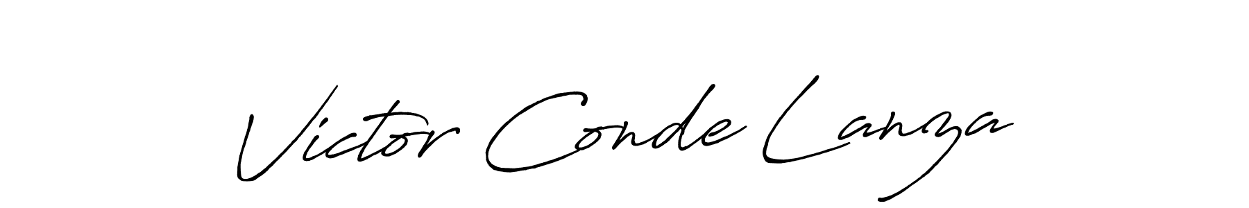 It looks lik you need a new signature style for name Victor Conde Lanza. Design unique handwritten (Antro_Vectra_Bolder) signature with our free signature maker in just a few clicks. Victor Conde Lanza signature style 7 images and pictures png