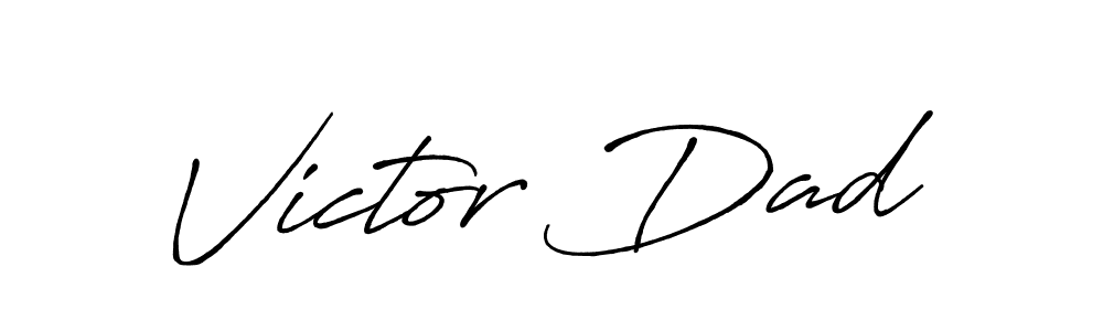 Make a beautiful signature design for name Victor Dad. With this signature (Antro_Vectra_Bolder) style, you can create a handwritten signature for free. Victor Dad signature style 7 images and pictures png