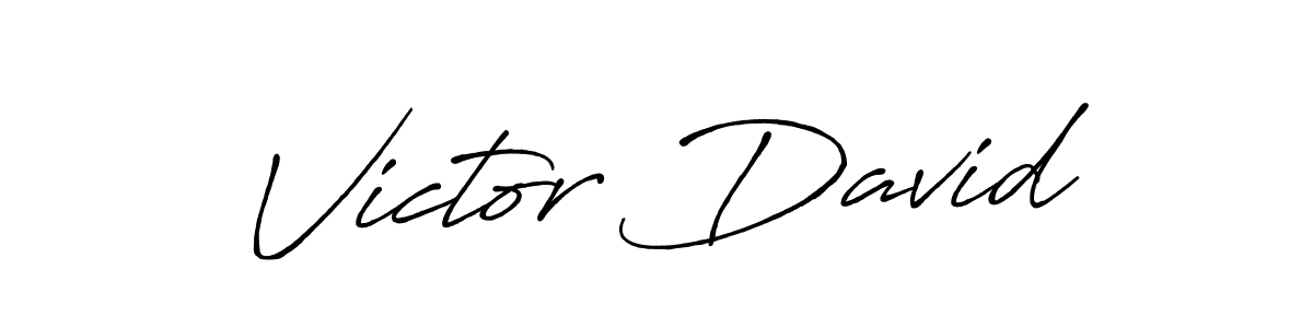 Make a beautiful signature design for name Victor David. With this signature (Antro_Vectra_Bolder) style, you can create a handwritten signature for free. Victor David signature style 7 images and pictures png