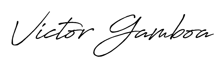 The Antro_Vectra_Bolder lettering style adds unique flourish to name Victor Gamboa. Stand out with a custom digital autograph made in seconds. Victor Gamboa signature style 7 images and pictures png