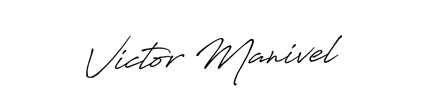 The best way (Antro_Vectra_Bolder) to make a short signature is to pick only two or three words in your name. The name Victor Manivel include a total of six letters. For converting this name. Victor Manivel signature style 7 images and pictures png