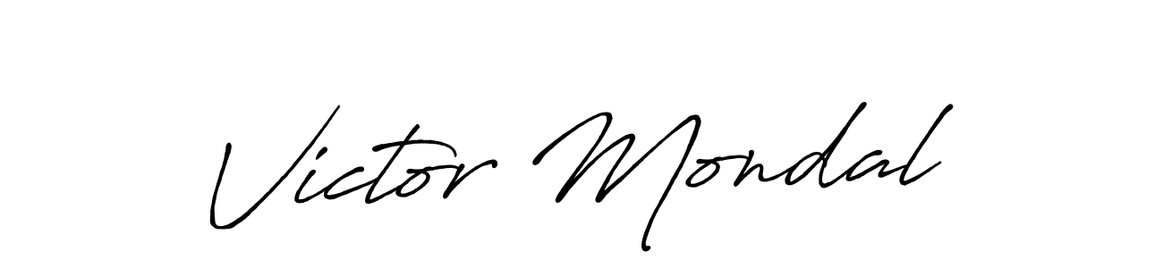 Design your own signature with our free online signature maker. With this signature software, you can create a handwritten (Antro_Vectra_Bolder) signature for name Victor Mondal. Victor Mondal signature style 7 images and pictures png