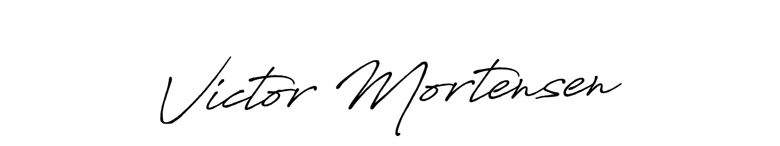 Victor Mortensen stylish signature style. Best Handwritten Sign (Antro_Vectra_Bolder) for my name. Handwritten Signature Collection Ideas for my name Victor Mortensen. Victor Mortensen signature style 7 images and pictures png