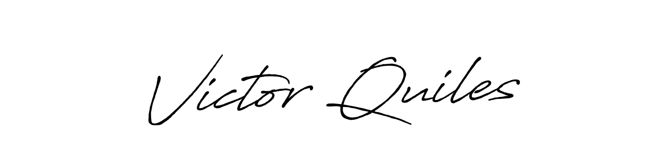 Use a signature maker to create a handwritten signature online. With this signature software, you can design (Antro_Vectra_Bolder) your own signature for name Victor Quiles. Victor Quiles signature style 7 images and pictures png