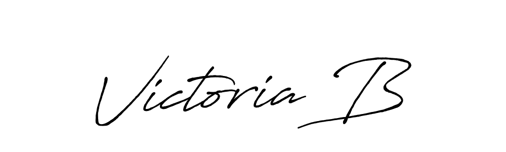 Victoria B stylish signature style. Best Handwritten Sign (Antro_Vectra_Bolder) for my name. Handwritten Signature Collection Ideas for my name Victoria B. Victoria B signature style 7 images and pictures png