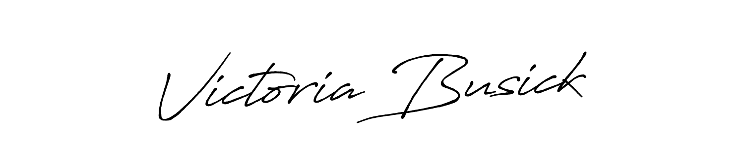 Make a beautiful signature design for name Victoria Busick. With this signature (Antro_Vectra_Bolder) style, you can create a handwritten signature for free. Victoria Busick signature style 7 images and pictures png