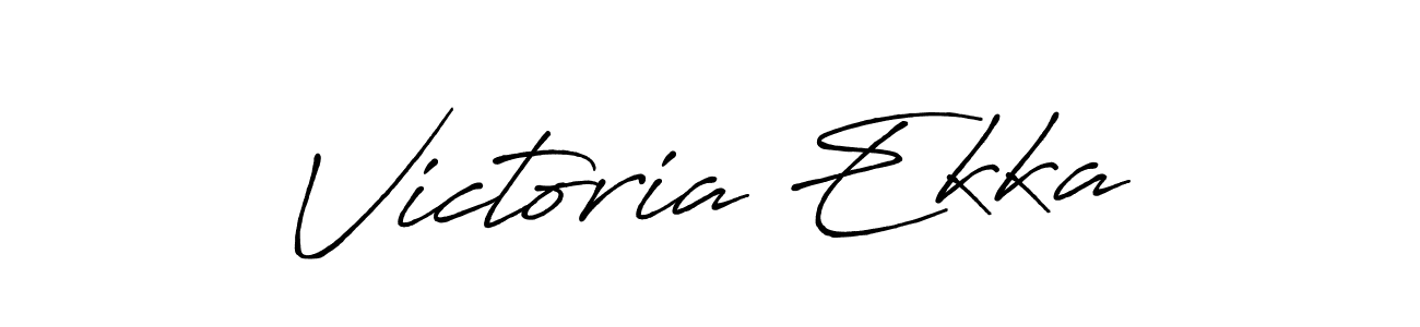 Make a beautiful signature design for name Victoria Ekka. With this signature (Antro_Vectra_Bolder) style, you can create a handwritten signature for free. Victoria Ekka signature style 7 images and pictures png