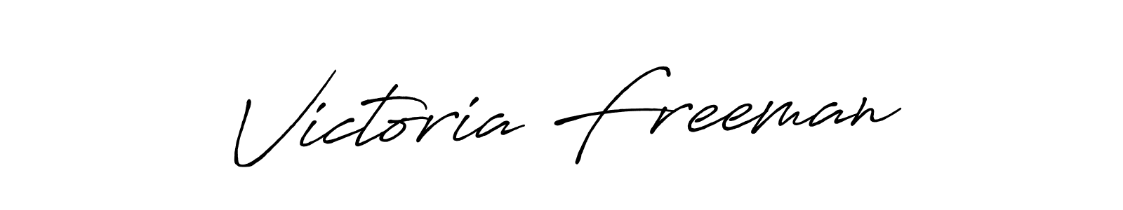 How to make Victoria Freeman name signature. Use Antro_Vectra_Bolder style for creating short signs online. This is the latest handwritten sign. Victoria Freeman signature style 7 images and pictures png