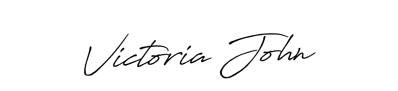 Design your own signature with our free online signature maker. With this signature software, you can create a handwritten (Antro_Vectra_Bolder) signature for name Victoria John. Victoria John signature style 7 images and pictures png
