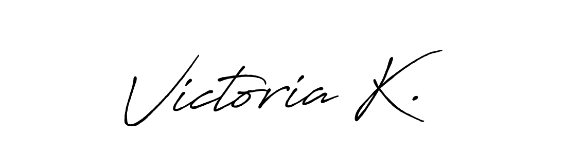 Make a beautiful signature design for name Victoria K.. Use this online signature maker to create a handwritten signature for free. Victoria K. signature style 7 images and pictures png