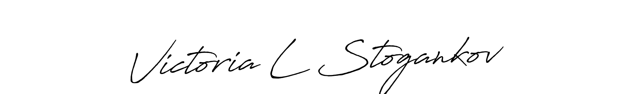 You should practise on your own different ways (Antro_Vectra_Bolder) to write your name (Victoria L Stogankov) in signature. don't let someone else do it for you. Victoria L Stogankov signature style 7 images and pictures png