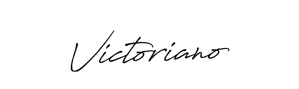 Use a signature maker to create a handwritten signature online. With this signature software, you can design (Antro_Vectra_Bolder) your own signature for name Victoriano. Victoriano signature style 7 images and pictures png