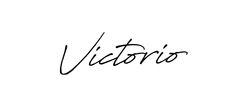 Design your own signature with our free online signature maker. With this signature software, you can create a handwritten (Antro_Vectra_Bolder) signature for name Victorio. Victorio signature style 7 images and pictures png