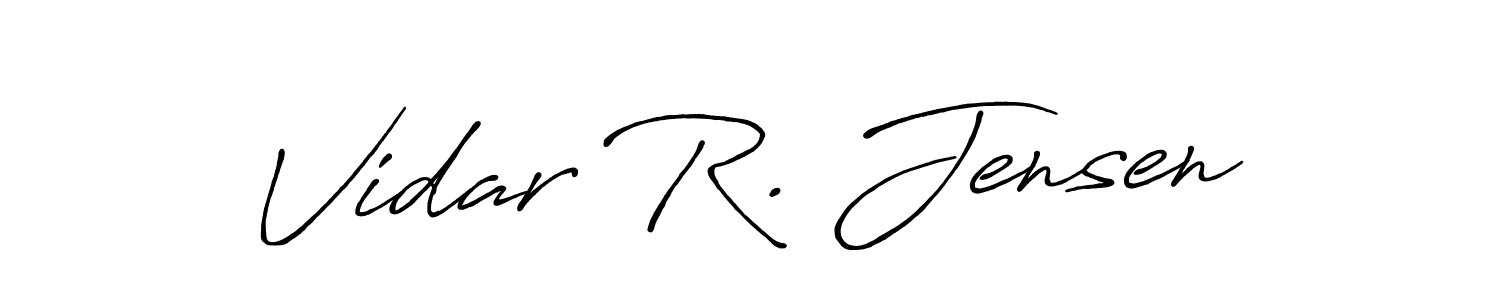 Make a beautiful signature design for name Vidar R. Jensen. Use this online signature maker to create a handwritten signature for free. Vidar R. Jensen signature style 7 images and pictures png