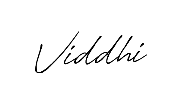 Create a beautiful signature design for name Viddhi. With this signature (Antro_Vectra_Bolder) fonts, you can make a handwritten signature for free. Viddhi signature style 7 images and pictures png