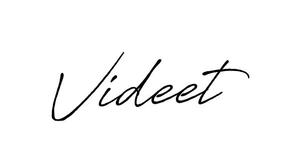 Videet stylish signature style. Best Handwritten Sign (Antro_Vectra_Bolder) for my name. Handwritten Signature Collection Ideas for my name Videet. Videet signature style 7 images and pictures png