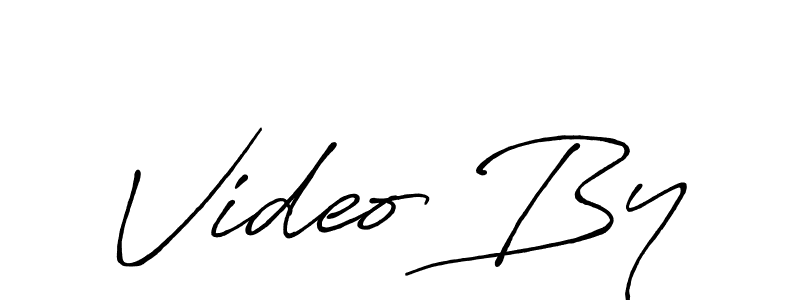 Use a signature maker to create a handwritten signature online. With this signature software, you can design (Antro_Vectra_Bolder) your own signature for name Video By. Video By signature style 7 images and pictures png