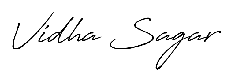 Get an exclusive digital autograph for Vidha Sagar. The Antro_Vectra_Bolder typeface captures the charm of real penmanship on paper. Vidha Sagar signature style 7 images and pictures png