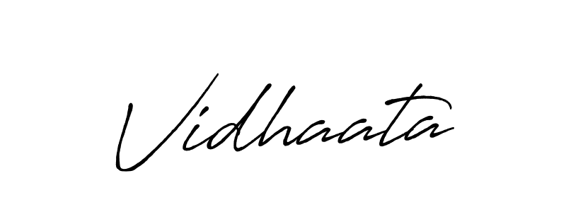 It looks lik you need a new signature style for name Vidhaata. Design unique handwritten (Antro_Vectra_Bolder) signature with our free signature maker in just a few clicks. Vidhaata signature style 7 images and pictures png