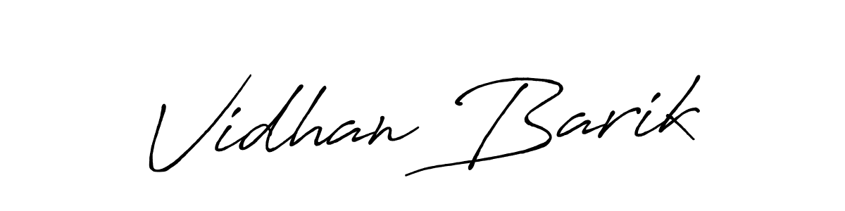 Also we have Vidhan Barik name is the best signature style. Create professional handwritten signature collection using Antro_Vectra_Bolder autograph style. Vidhan Barik signature style 7 images and pictures png