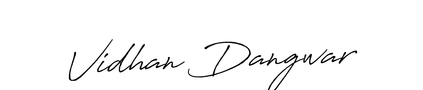 Design your own signature with our free online signature maker. With this signature software, you can create a handwritten (Antro_Vectra_Bolder) signature for name Vidhan Dangwar. Vidhan Dangwar signature style 7 images and pictures png