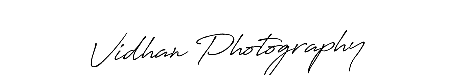 How to make Vidhan Photography signature? Antro_Vectra_Bolder is a professional autograph style. Create handwritten signature for Vidhan Photography name. Vidhan Photography signature style 7 images and pictures png