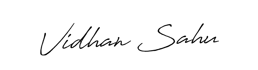 Design your own signature with our free online signature maker. With this signature software, you can create a handwritten (Antro_Vectra_Bolder) signature for name Vidhan Sahu. Vidhan Sahu signature style 7 images and pictures png